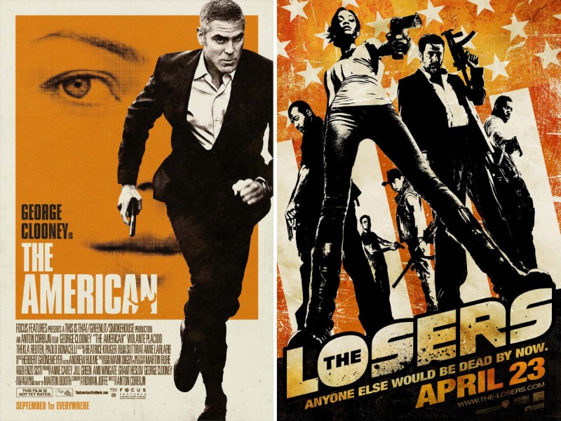 Anton Corbijn's <em>The American</em>, Sylvain White’s <em>The Losers</em>” title=”posterity-21-great-movie-posters-04″ width=”800″ height=”600″ class=”size-full wp-image-365″><figcaption id=