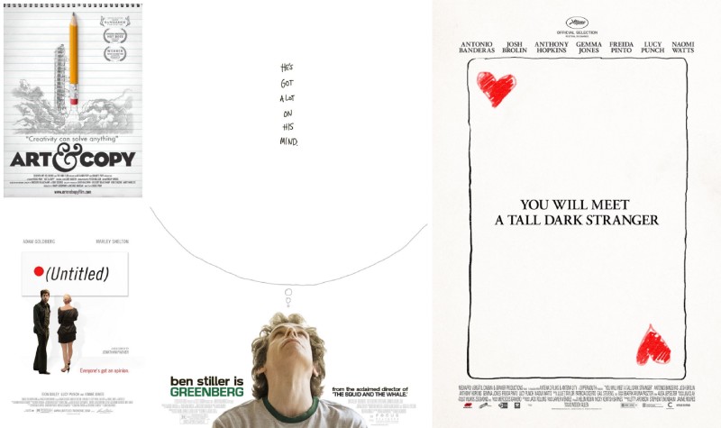 Doug Pray's <em>Art & Copy</em>, Jonathan Parker’s <em>Untitled</em>, Noah Baumbach’s <em>Greenberg</em>, Woody Allen’s <em>You Will Meet a Tall Dark Stranger</em>” title=”posterity-21-great-movie-posters-06″ width=”800″ height=”475″ class=”size-full wp-image-367″><figcaption id=