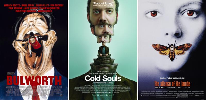 Warren Beatty's Bulworth (1998), Sophie Barthes's Cold Souls (2009), Jonathan Demme's The Silence of the Lambs (1991)